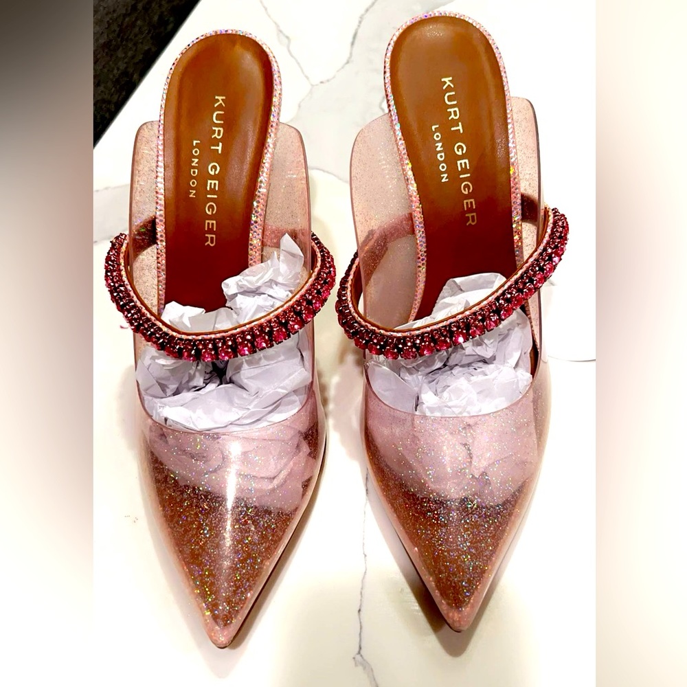Kurt Geiger London Barbie Pink Sparkle High Heel 40.5